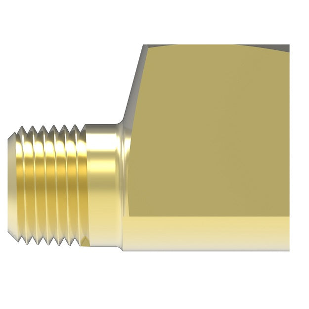 3400X4X2Z by Danfoss | Pipe Adapter | 90° Street Elbow (with Sealant) | 1/4" Female NPTF x 1/8" Male NPTF | Brass