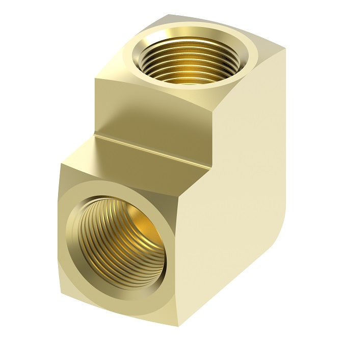 3500X2 by Danfoss | Pipe Adapter | 90° Elbow | 1/8" Female NPTF x 1/8" Female NPTF | Brass