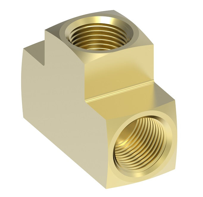 3700X6 by Danfoss | Pipe Adapter | Female Tee | 3/8" Female NPTF x 3/8" Female NPTF x 3/8" Female NPTF | Brass