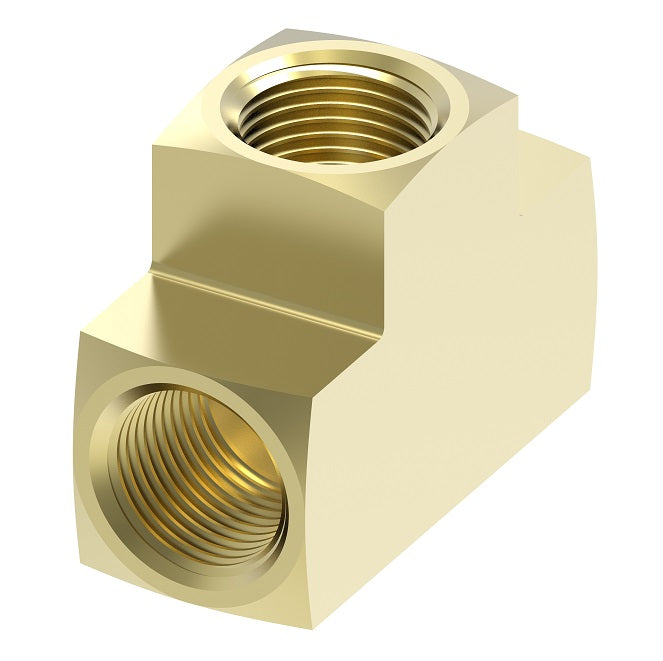 3700X2 by Danfoss | Pipe Adapter | Female Tee | 1/8" Female NPTF x 1/8" Female NPTF x 1/8" Female NPTF | Brass