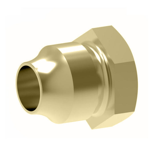 6100X4 by Danfoss | Threaded Sleeve Adapter | Nut | 1/4" Tube OD | Brass