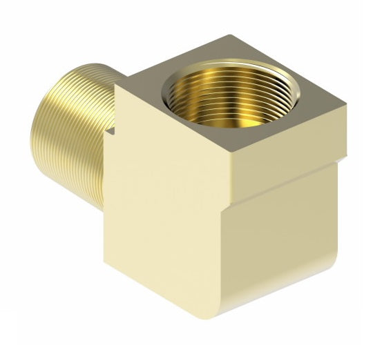 6400X3 by Danfoss | Threaded Sleeve Adapter | Male Connector 90° Elbow | 3/16" Tube OD x 1/8" Male Pipe | Brass