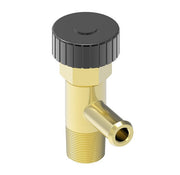 6600 by Danfoss | Drain Cock | Gasoline Shut-Off with Screen Filter | 90° Elbow | 1/4" Hose Barb x 1/8" Male NPTF | Brass