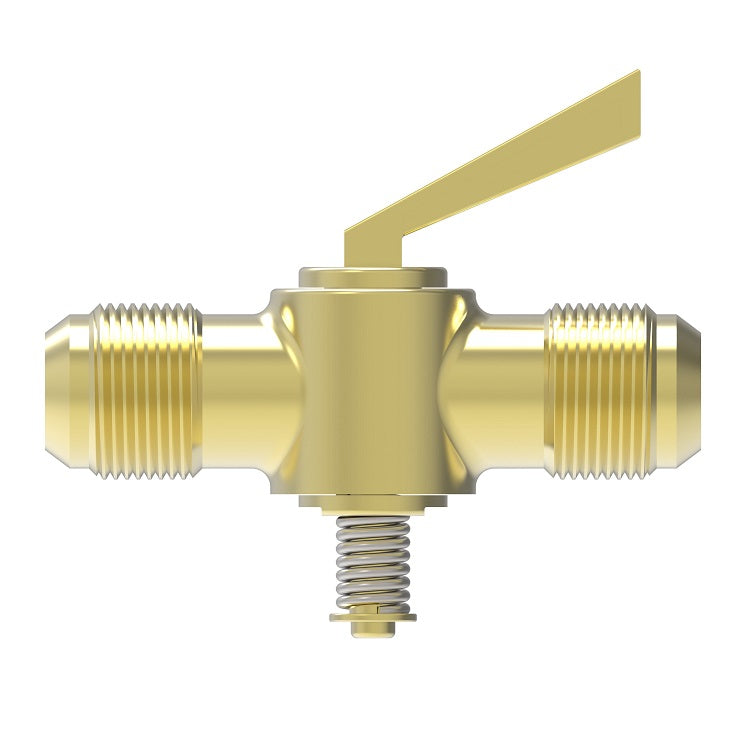 6719 by Danfoss | Ground Plug Drain | SAE 45° Flare Double | 1/4" Tube OD | Brass