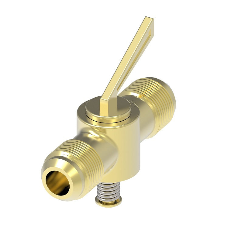 6719 by Danfoss | Ground Plug Drain | SAE 45° Flare Double | 1/4" Tube OD | Brass