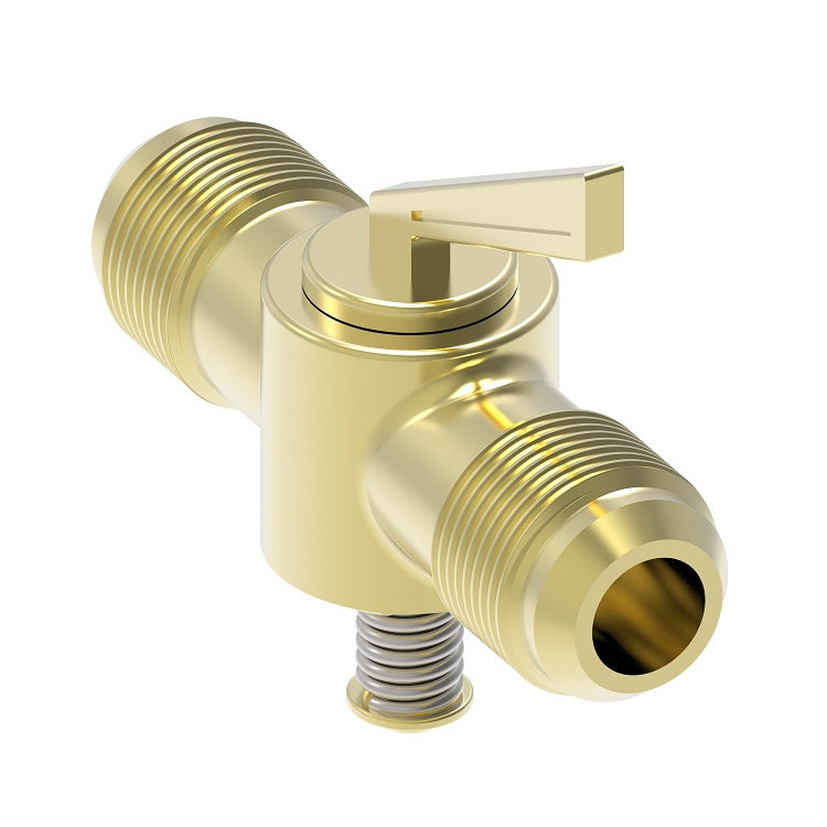 6724 by Danfoss | Ground Plug Drain | SAE 45° Flare Double | 5/16" Tube OD | Brass