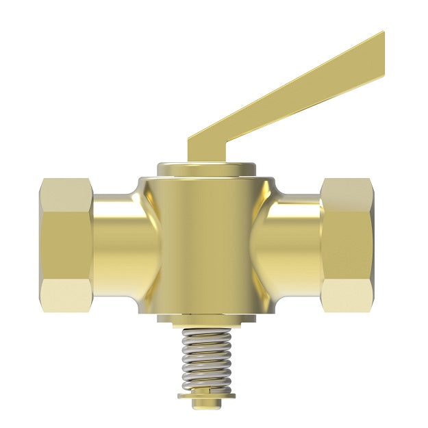 6809 by Danfoss | Ground Plug Drain | Female Pipe Double | 1/4" Female NPTF x 1/4" Female NPTF | Brass