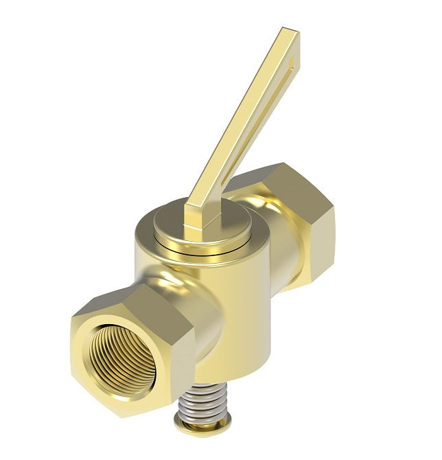 6809 by Danfoss | Ground Plug Drain | Female Pipe Double | 1/4" Female NPTF x 1/4" Female NPTF | Brass