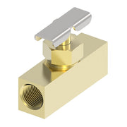 6805 by Danfoss | Needle Valve | Double Female Pipe | 1/4" Female NPTF x 1/4" Female NPTF | Brass