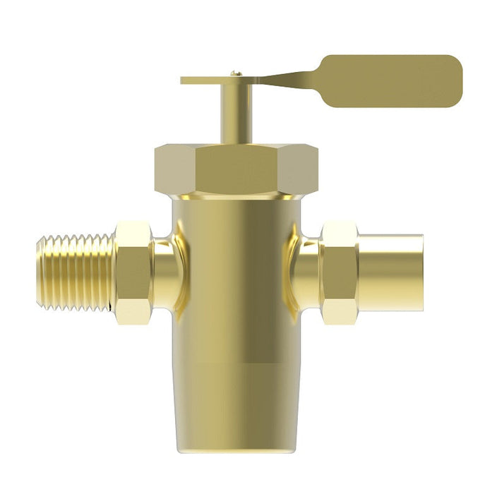 6828 by Danfoss | Marine Shut Off | Male to Female Pipe | 1/4" Male Pipe x 1/4" Female Pipe| Brass