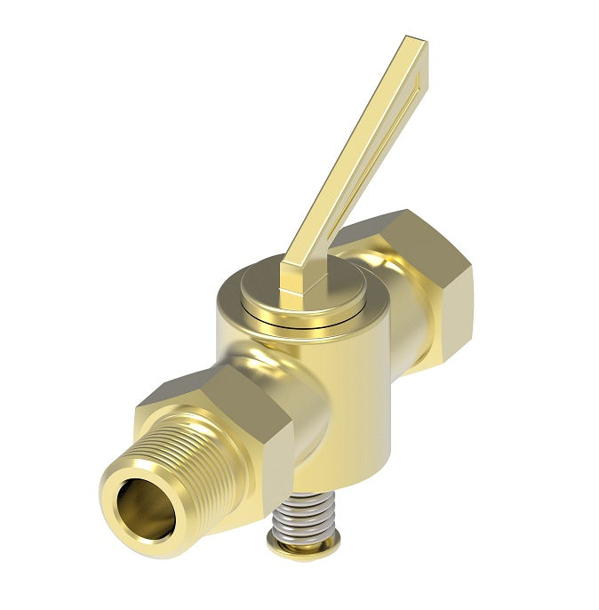 6824 by Danfoss | Ground Plug Drain | Male to Female Pipe | 1/8" Male NPTF x 1/8" Female NPTF | Brass