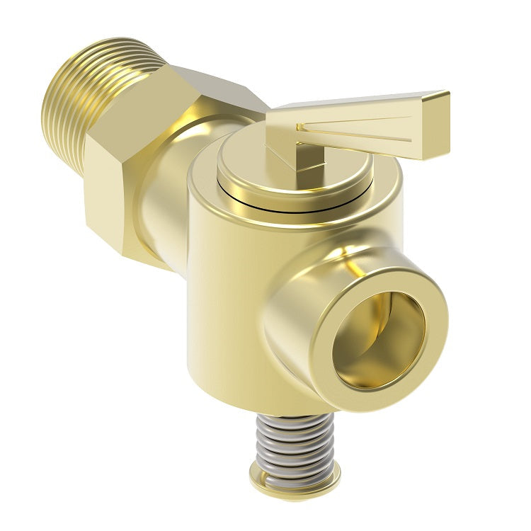 6893 by Danfoss | Ground Plug Drain | 3/8" Male MPT | Brass