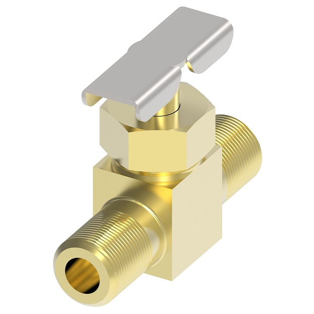 6810 by Danfoss | Needle Valve | Male Pipe Double | 1/8" Male NPTF x 1/8" Male NPTF | Brass
