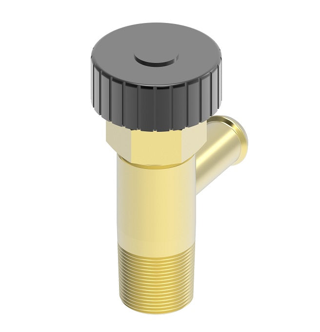 7506 by Danfoss | Truck Valve | 90° Elbow | 3/8" Hose Barb x 3/8" Male NPTF | Brass