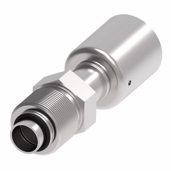 75712E-Z12 Weatherhead by Danfoss | 757 'E' Series | Male Bumped Tube O-Ring Swivel Crimp Fitting | -12 Male Bumped Tube O-Ring -08 Hose Barb | Steel