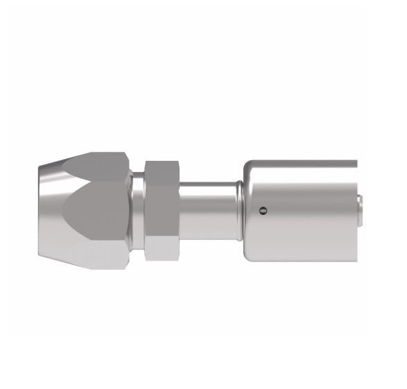 75710E-760 Weatherhead by Danfoss | 757 'E' Series | Male Rigid Compression (with Nut and Sleeve) Crimp Fitting | -10 Compression x -08 Hose Barb | Steel
