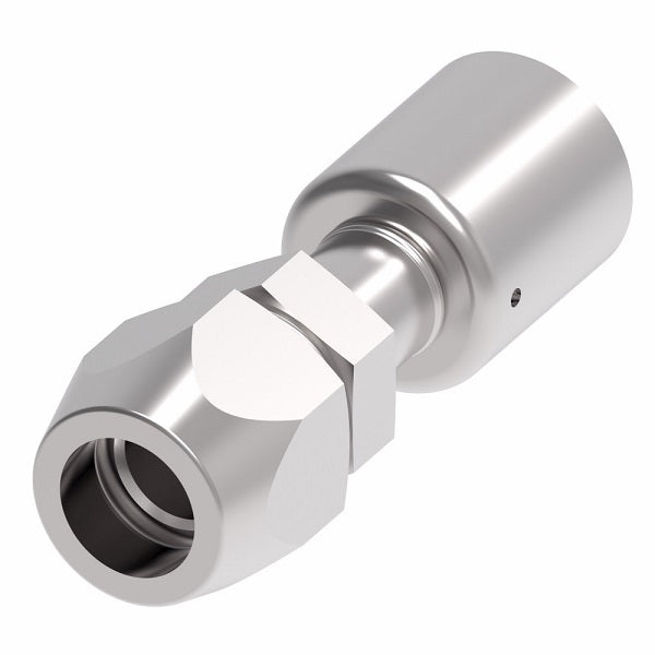75708E-760 Weatherhead by Danfoss | 757 'E' Series | Male Rigid Compression (with Nut and Sleeve) Crimp Fitting | -10 Compression x -08 Hose Barb | Steel