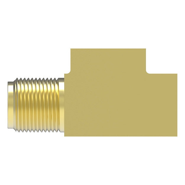 7905 by Danfoss | Hydraulic Brake Towed Trailer Brake Tee Adapter | 3/16" (9/16-20) Female Inverted x 3/16" (3/8-24) Female Inverted x 3/16" (9/16-20) Male Inverted | Brass