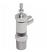 A557MCUX2X2 by Danfoss | Push to Connect Flow Control | Manual Adjust | Right Angle | 1/8" Female Banjo x 1/8" Male NPTF | Nickel Plated Brass