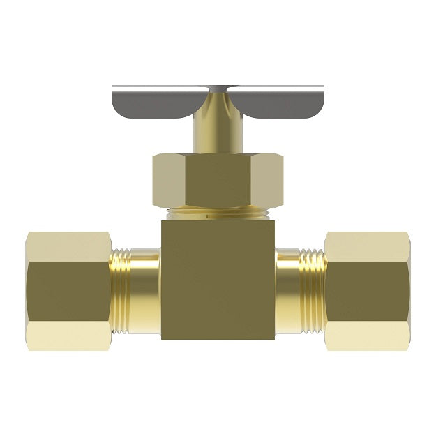 A6763 by Danfoss | Needle Valve | Compression x Compression | 3/16" Tube OD | Brass