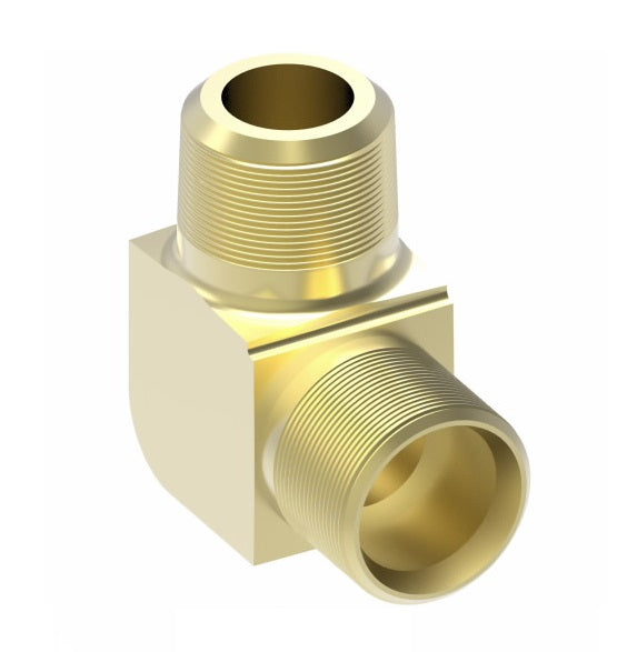B1369X6 by Danfoss | Air Brake Adapter for Copper Tubing | Male Connector 90° Elbow (Body Only) | 3/8" Tube OD x 1/4" Male Pipe | Brass