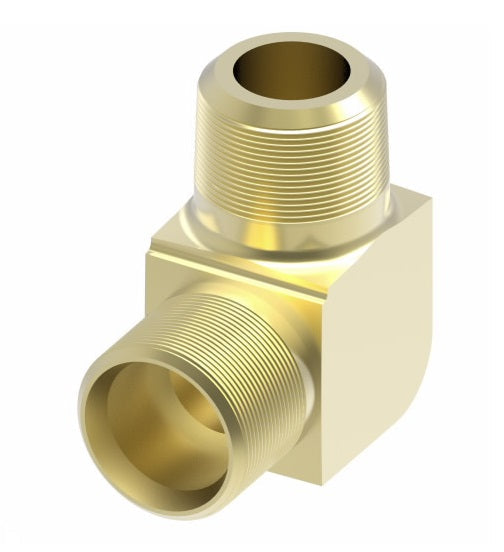 B1369X6X6 by Danfoss | Air Brake Adapter for Copper Tubing | Male Connector 90° Elbow (Body Only) | 3/8" Tube OD x 3/8" Male Pipe | Brass