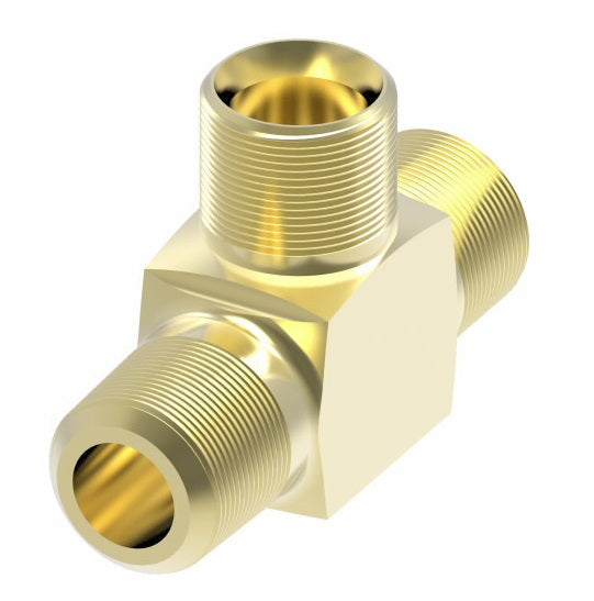 B1371X6X6X6 by Danfoss | Air Brake Adapter for Copper Tubing | Male Connector Run Tee (Body Only) | 3/8" Tube OD x 3/8" Tube OD x 3/8" Tube OD | Brass