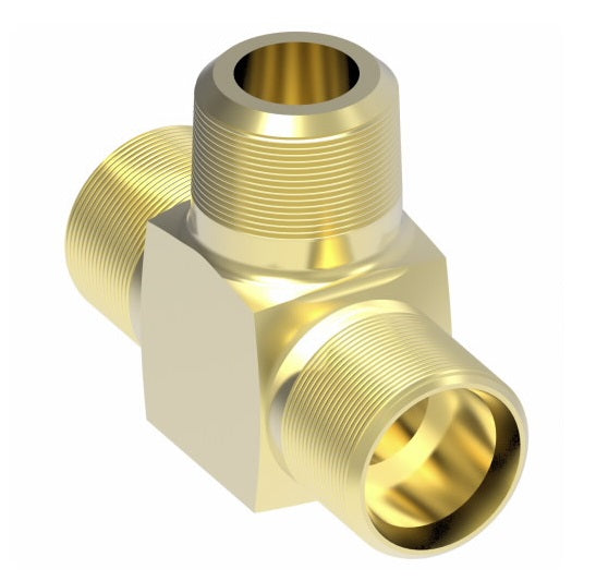 B1372X8 by Danfoss | Air Brake Adapter for Copper Tubing | Male Connector Branch Tee (Body Only) | 1/2" Tube OD x 1/2" Tube OD x 3/8" Male Pipe | Brass