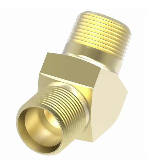 B1380X6 by Danfoss | Air Brake Adapter for Copper Tubing | Male Connector 45° Elbow (Body Only) | 3/8" Tube OD x 1/4" Male Pipe | Brass