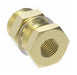 1351 by Danfoss | Air Brake Adapter for Copper Tubing | Bulkhead Coupling | 1/2" Female Pipe x 1/2" Female Pipe | Brass