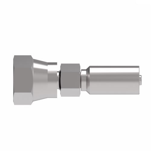 08E-358 Weatherhead by Danfoss | Everflex E Series | Female BSPP 60° Cone Swivel Crimp Fitting | -08 Female BSPP 60° Cone Swivel x -08 Hose Barb | Steel