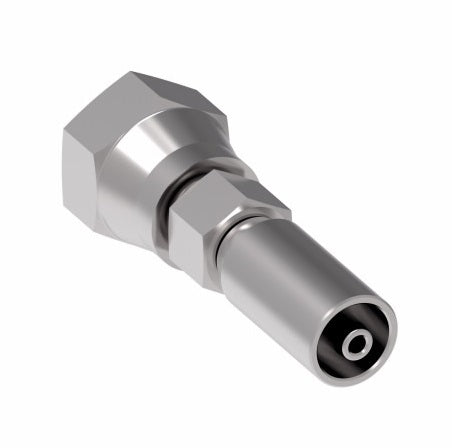 08E-358 Weatherhead by Danfoss | Everflex E Series | Female BSPP 60° Cone Swivel Crimp Fitting | -08 Female BSPP 60° Cone Swivel x -08 Hose Barb | Steel