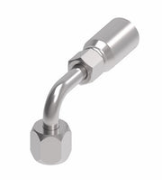 08E-668 Weatherhead by Danfoss | Everflex E Series | Female 37° JIC Swivel Tube 90° Elbow Crimp Fitting | -08 Female 37° JIC Swivel x -08 Hose Barb | Steel