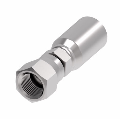 05E-605 Weatherhead by Danfoss | Everflex E Series | Female 37° JIC Swivel Crimp Fitting | -05 Female 37° JIC x -05 Hose Barb | Steel