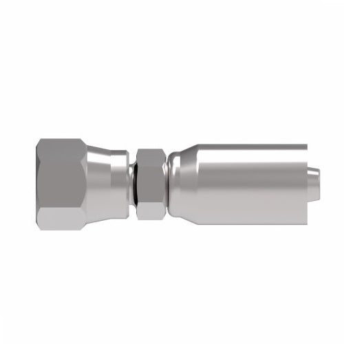 06E-606 Weatherhead by Danfoss | Everflex E Series | Female 37° JIC Swivel Crimp Fitting | -06 Female 37° JIC x -06 Hose Barb | Steel