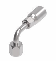 06E-466 Weatherhead by Danfoss | Everflex E Series | Female SAE 45° Swivel Tube 90° Elbow Crimp Fitting | -06 Female SAE 45° Swivel x -06 Hose Barb | Steel