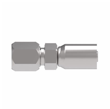 06E-756 Weatherhead by Danfoss | Everflex E Series | Flareless Tube Rigid Crimp Fitting | -06 Male Flareless Tube Rigid x -06 Hose Barb | Steel