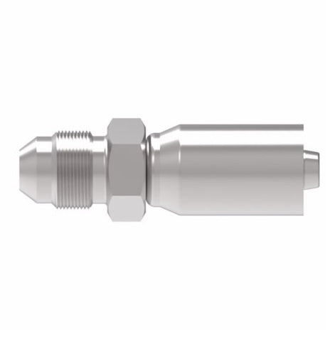 08E-510 Weatherhead by Danfoss | Everflex E Series | Male 37° JIC Rigid Crimp Fitting | -10 Male 37° JIC x -08 Hose Barb | Steel