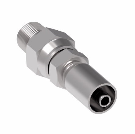 12E-J12 Weatherhead by Danfoss | Everflex E Series | Male Pipe Swivel Crimp Fitting | -12 Male NPTF Swivel x -12 Hose Barb | Steel