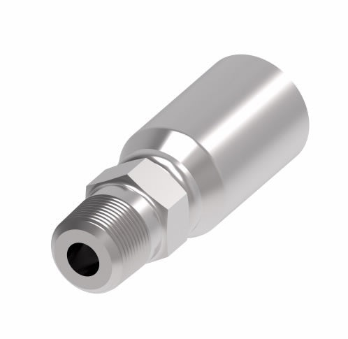 03E-104 Weatherhead by Danfoss | Everflex E Series | Male Pipe Rigid Crimp Fitting | -04 Male NPTF x -03 Hose Barb | Steel