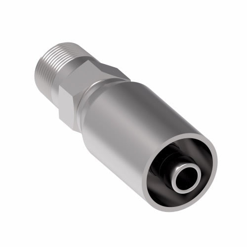 06E-108 Weatherhead by Danfoss | Everflex E Series | Male Pipe Rigid Crimp Fitting | -08 Male NPTF x -06 Hose Barb | Steel