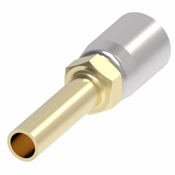 08E-T58 Weatherhead by Danfoss | Everflex E Series | Straight Tube Crimp Fitting | -08 Tube Size x -08 Hose Barb | Brass