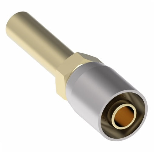 08E-T58 Weatherhead by Danfoss | Everflex E Series | Straight Tube Crimp Fitting | -08 Tube Size x -08 Hose Barb | Brass
