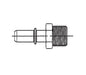 FF3959-0406B by Danfoss | Pipe Adapter | SAE J2044 Fitting | -04 Male NPTF x -06 Hose Barb | Brass