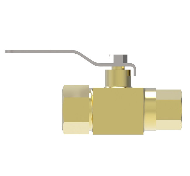 FF90592-04 by Danfoss | Mini Instrumentation 2-Way Ball Valve | 1/4" Female NPT x 1/4" Female NPT | Brass