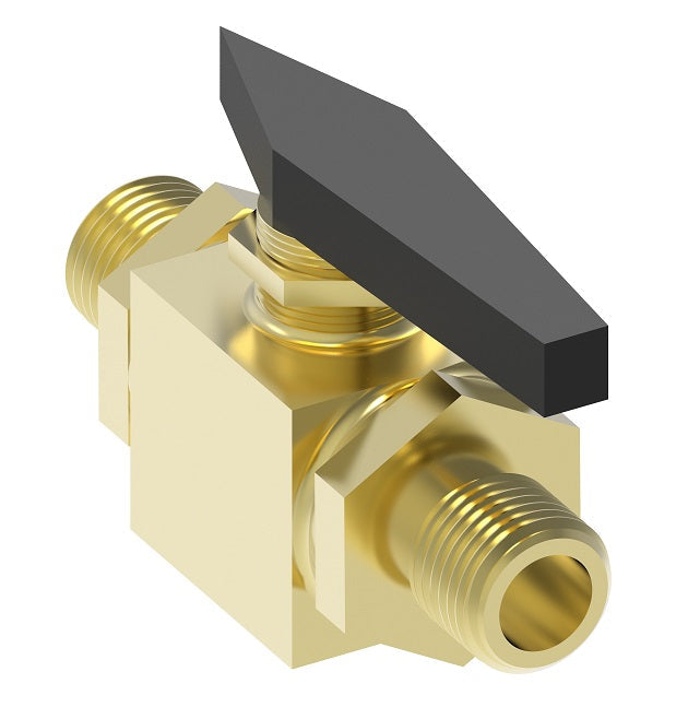 FF90594-04 by Danfoss | Instrumentation 2-Way Ball Valve | Compression | 1/4" Tube OD x 1/4" Tube OD | Brass