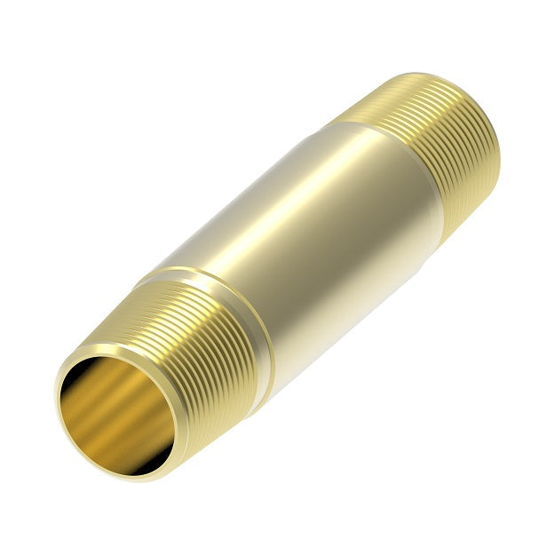 3327X2 by Danfoss | Pipe Adapter | Long Nipple | 1/8" Male Pipe x 1/8" Male Pipe | 1.50" Length | Brass