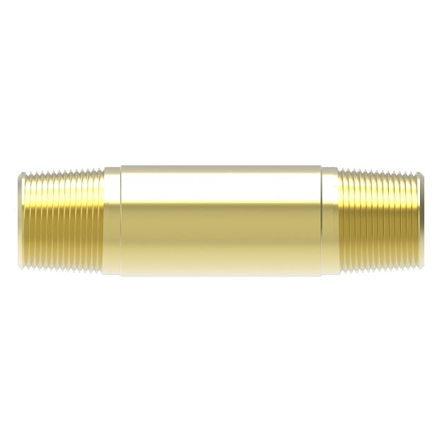 O2 Hex Nipple, 1/4″ x 1/4″ NPT, Brass – AERO Specialties