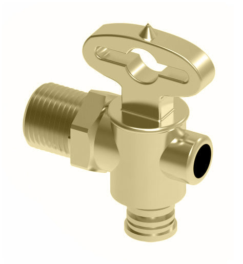 W15310 by Danfoss | Air Brake Adapter for Copper Tubing | Draincock | 1/4" Male Pipe | Brass