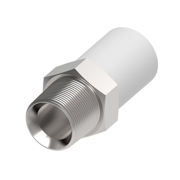 800108-8-316 by Danfoss | Conv-O-Crimp | Male Pipe Convoluted Hose Fitting (Insert Only) | -08 Male Pipe x -08 Hose Barb | 316 Stainless Steel